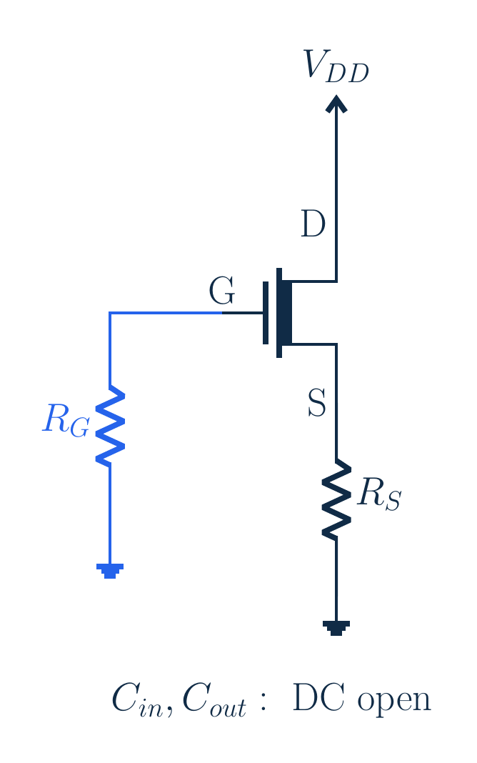 Original source-follower schematic or held 3D experiment panel