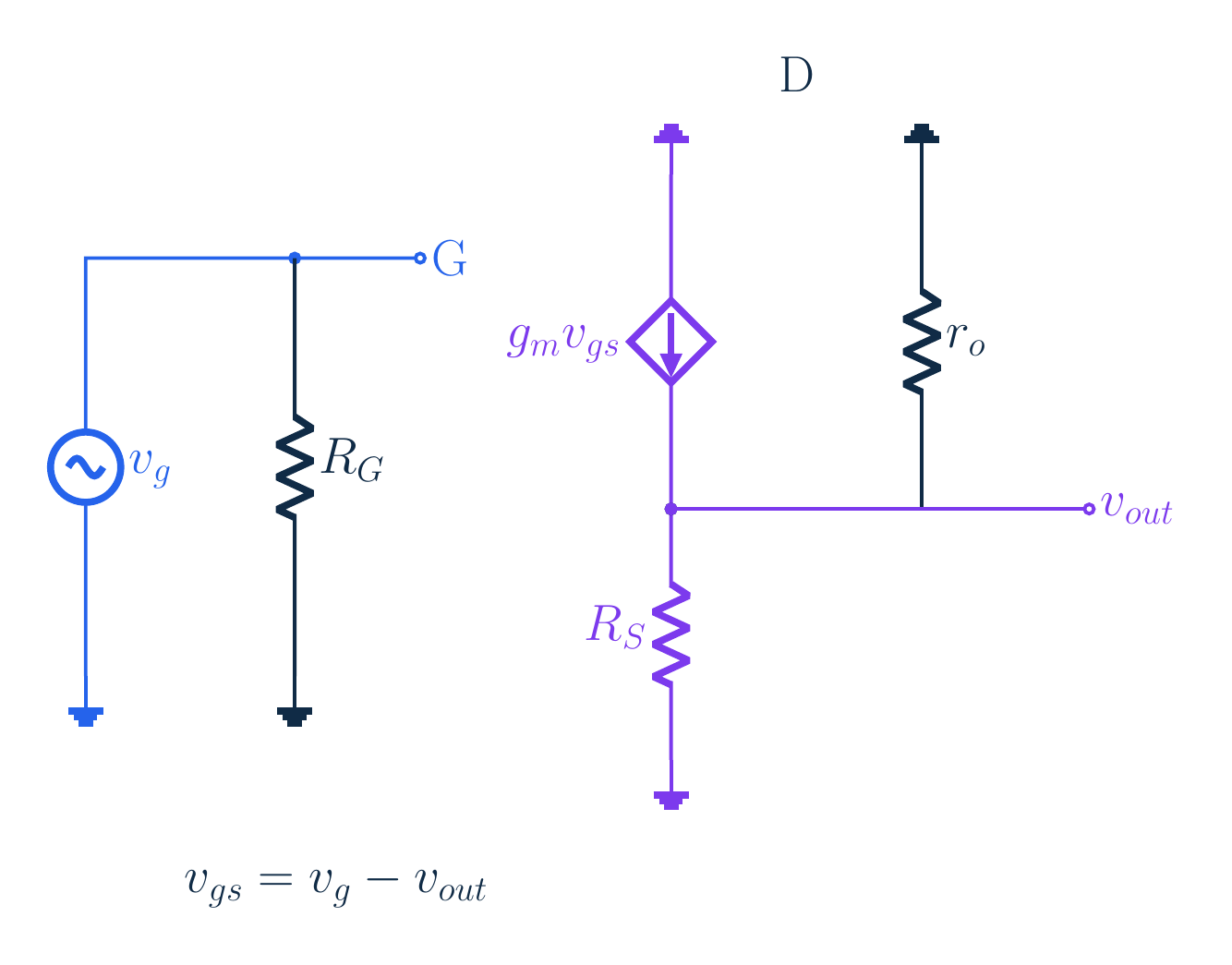 Original source-follower schematic or held 3D experiment panel