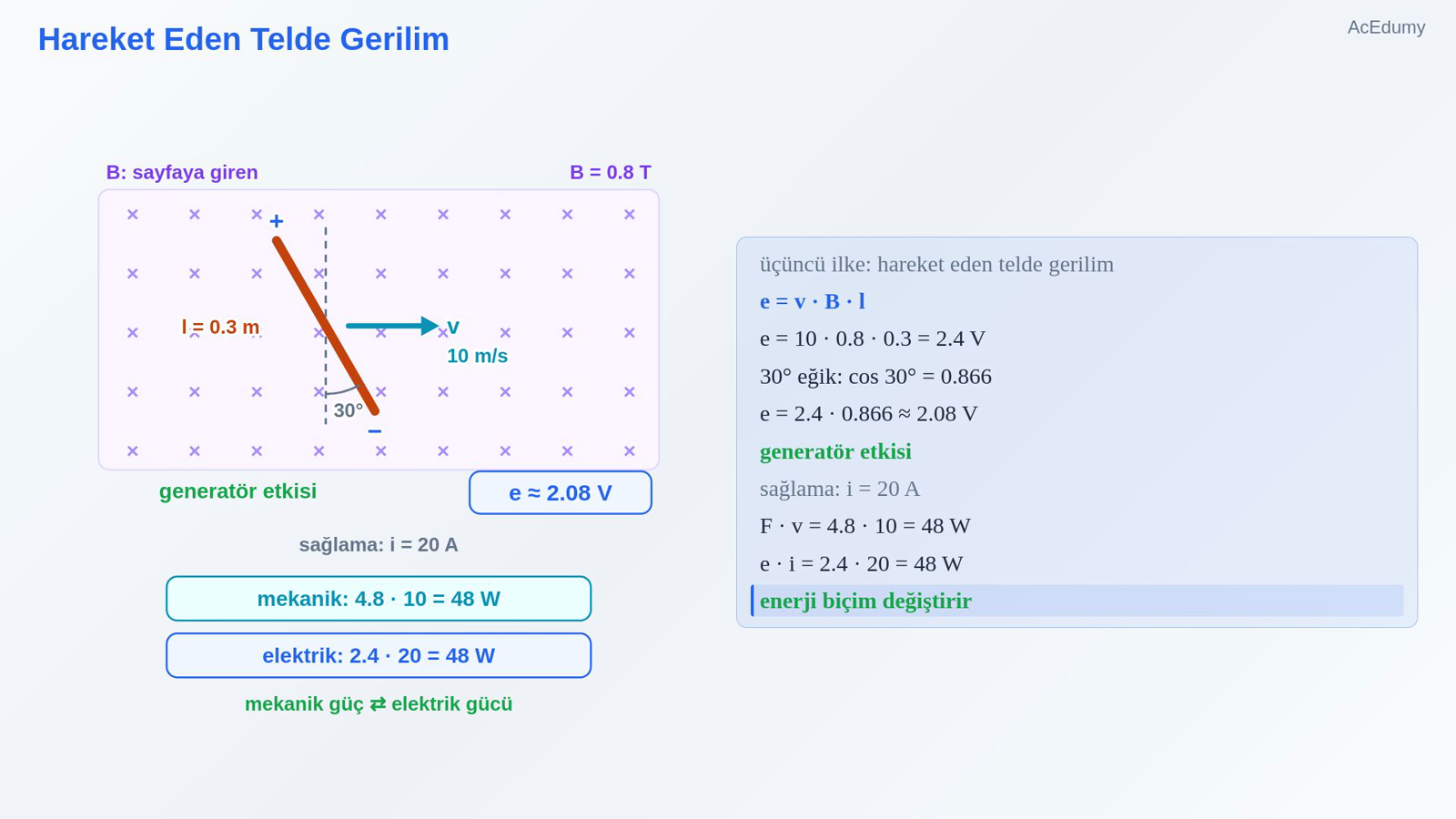 Hareket Eden Telde Gerilim