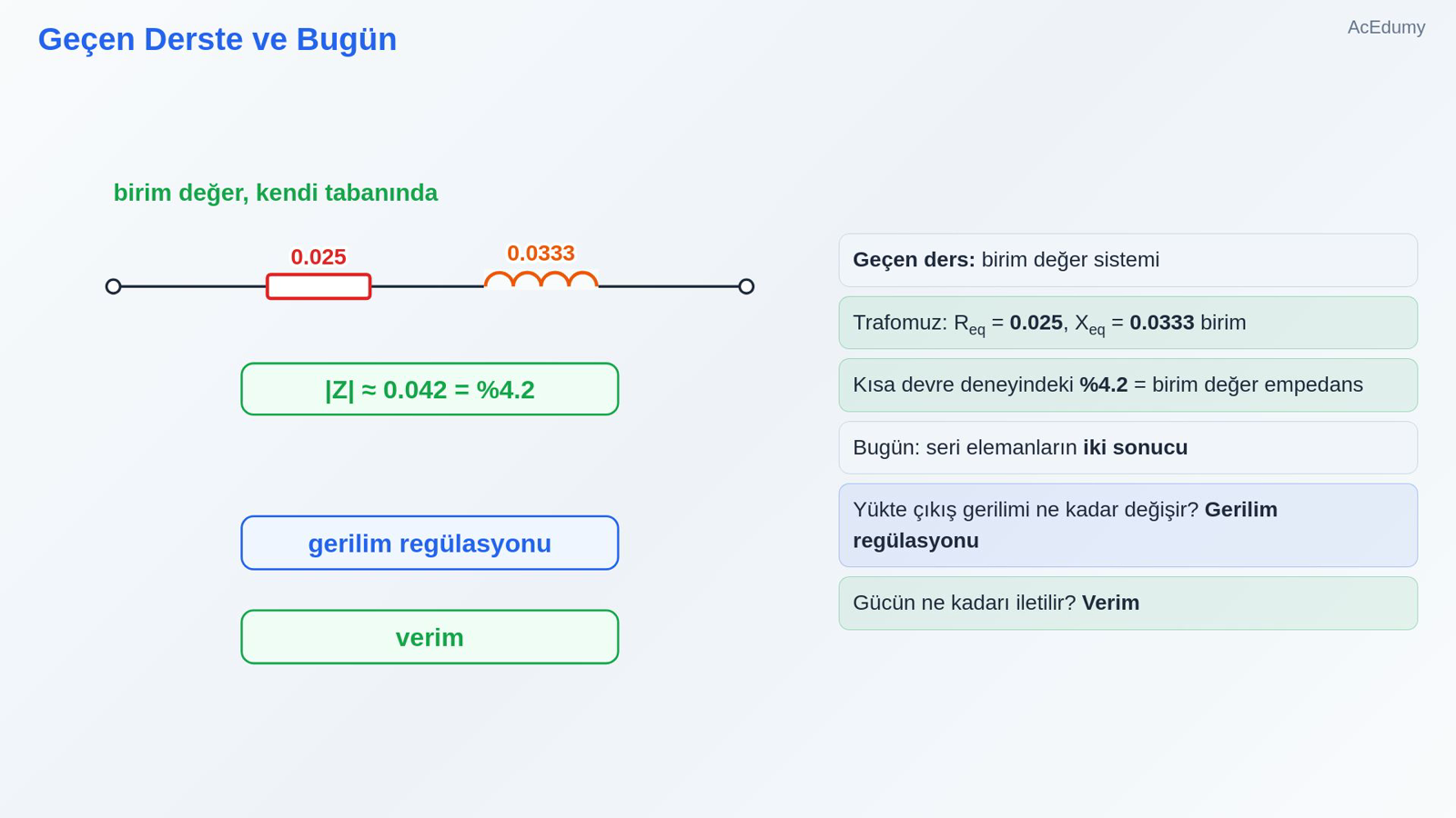 Geçen Derste ve Bugün