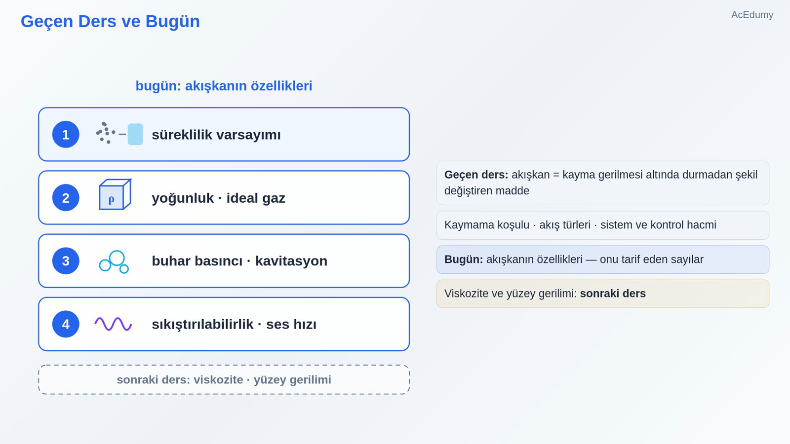 Geçen Ders ve Bugün
