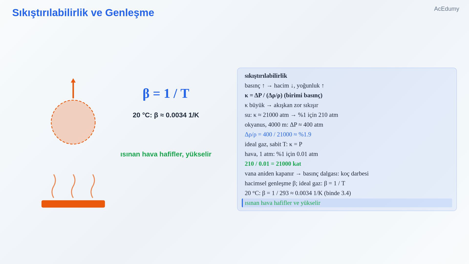 Sıkıştırılabilirlik ve Genleşme