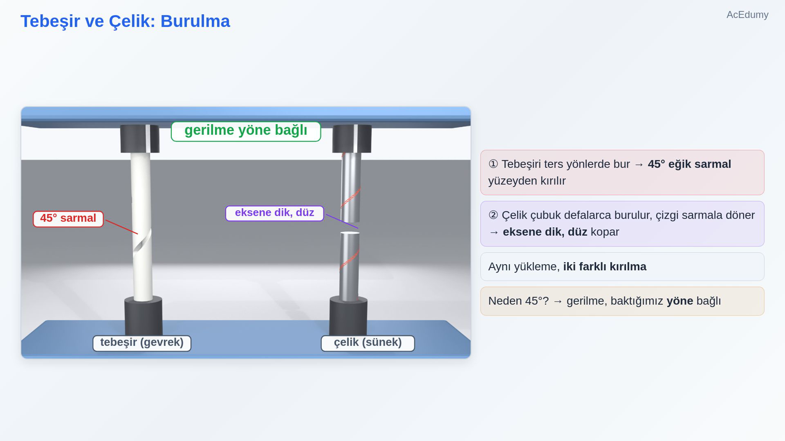 Tebeşir ve Çelik: Burulma