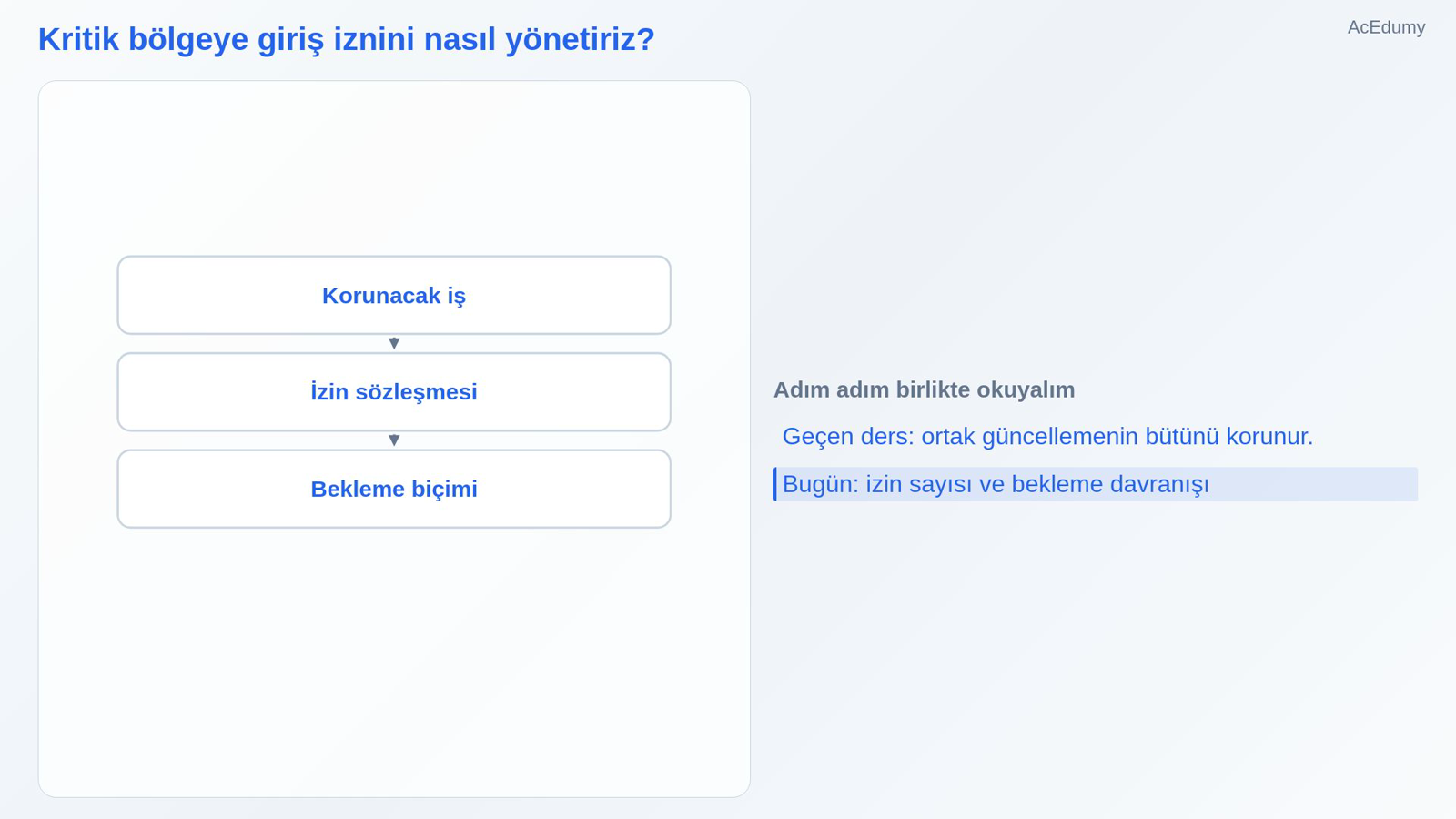 Kritik bölgeye giriş iznini nasıl yönetiriz?