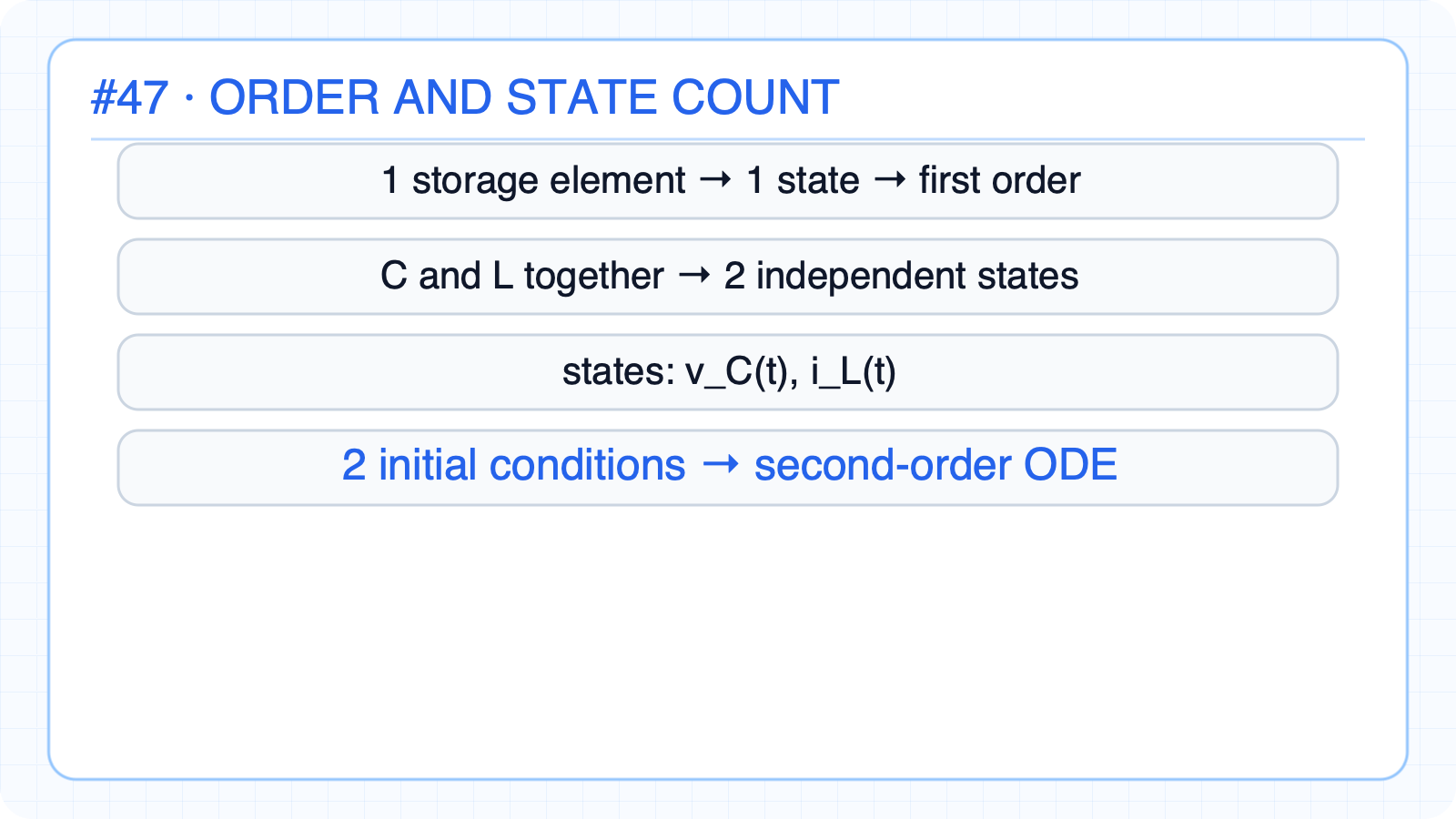 Why second order?