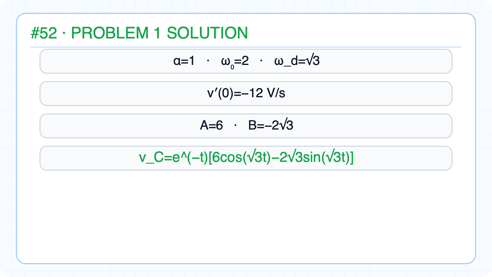 Solve Problem 1