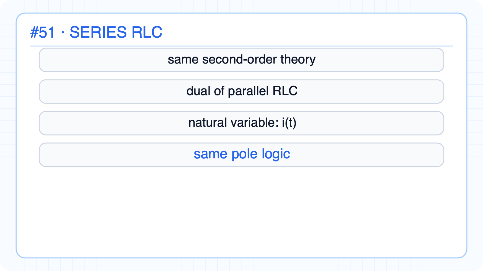 Connect series RLC to parallel RLC