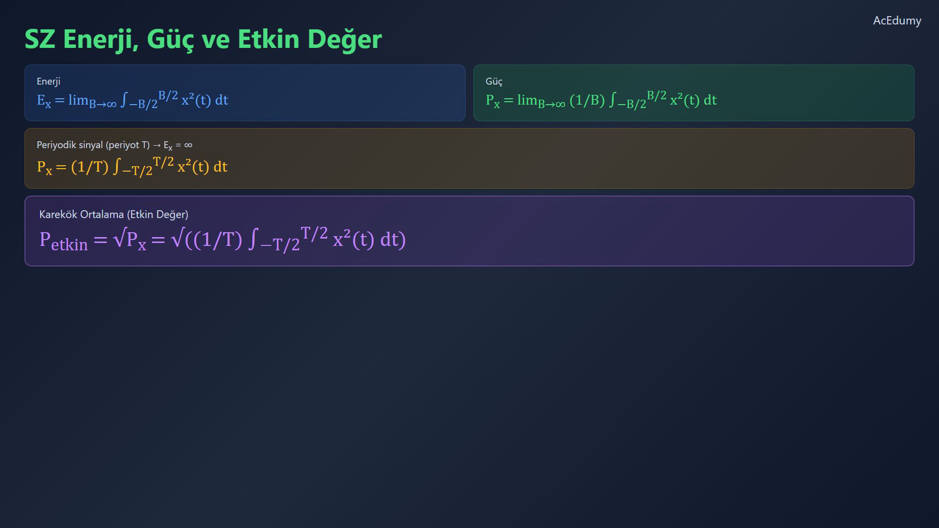 Bu dersin özgün Türkçe videosundan tanım, sınıflandırma veya etkin değer özeti.