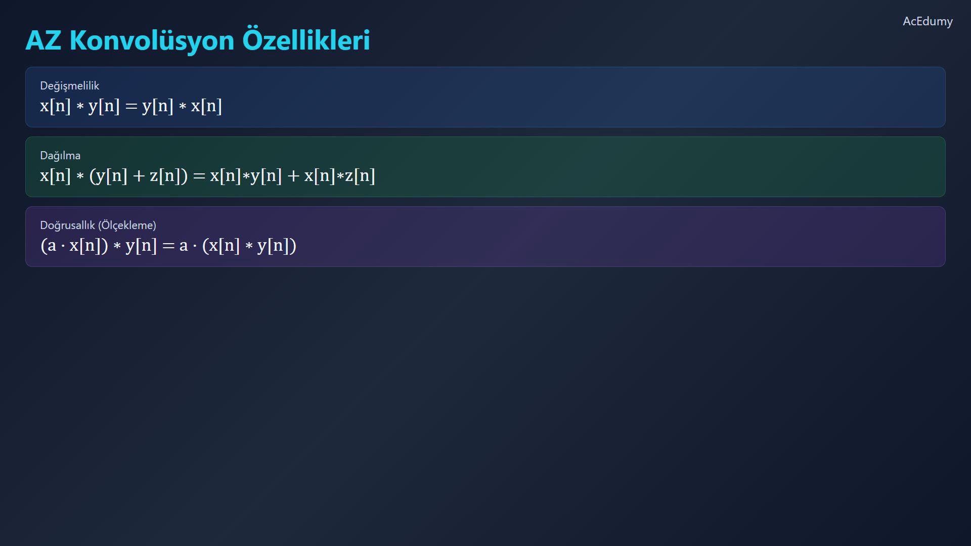 Türkçe kaynak videodan konvolüsyon özelliği veya hesaplama referansı.