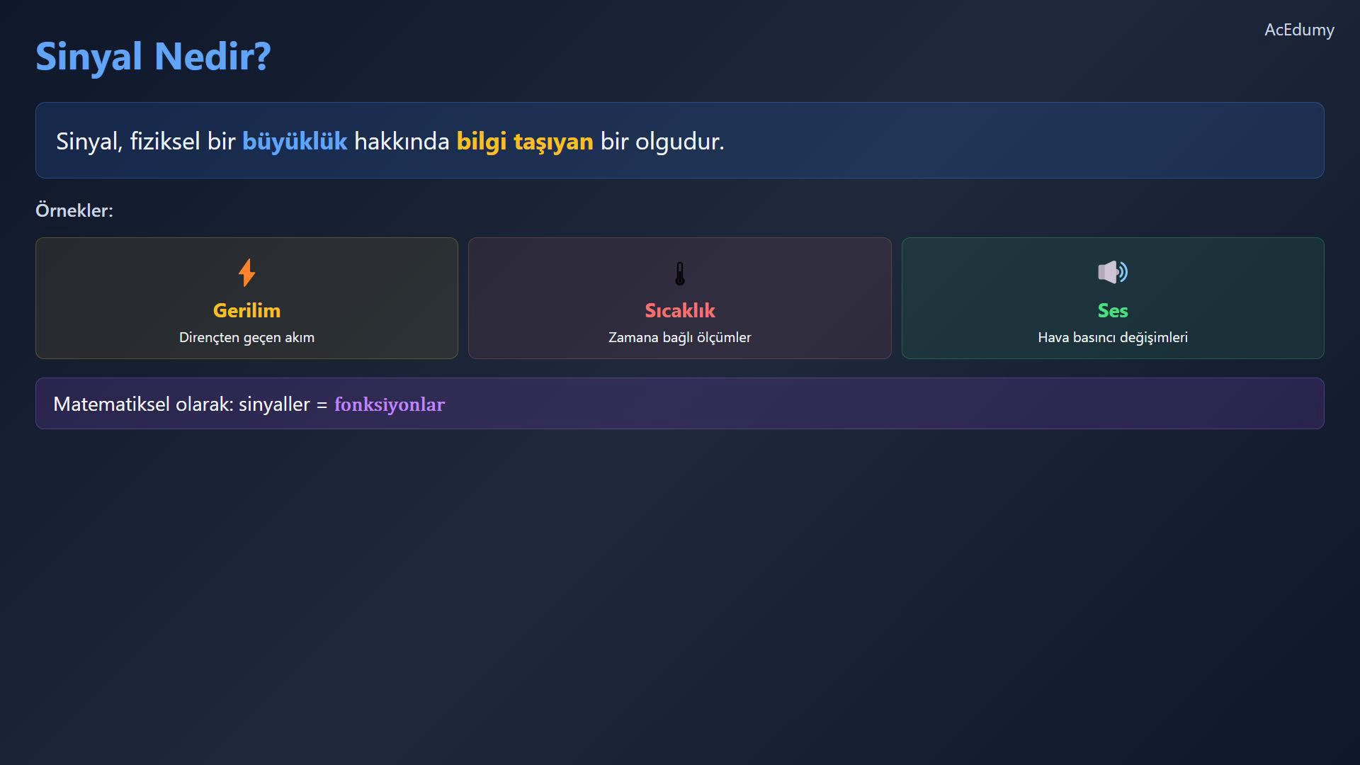 Türkçe kaynak videodan sinyal, sistem ve zaman dönüşümü referansı.