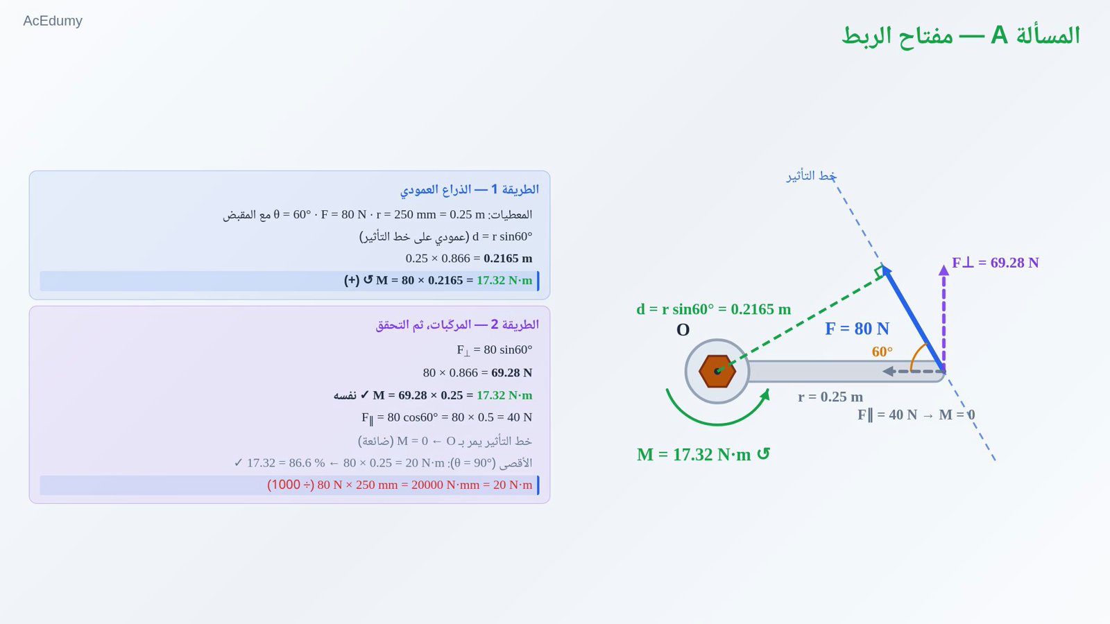 المسألة A — مفتاح الربط