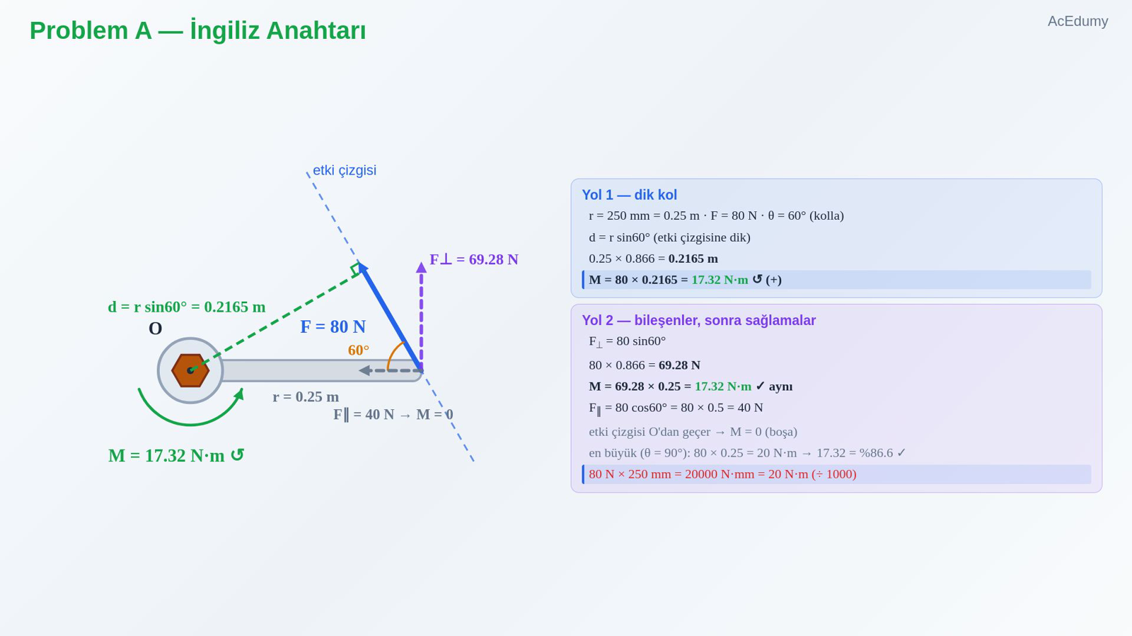 Problem A — İngiliz Anahtarı