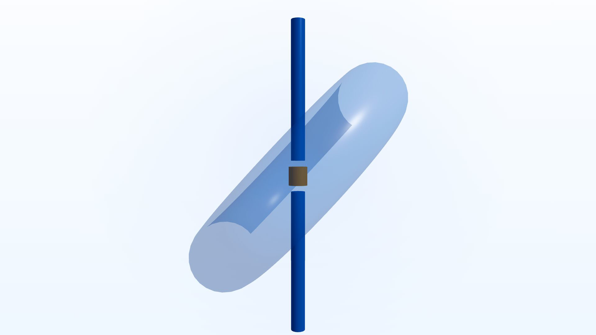 Antenna lesson frame showing a dipole, its three-dimensional torus-like radiation region, a monopole above ground, and energy traveling from a circuit toward a receiver.